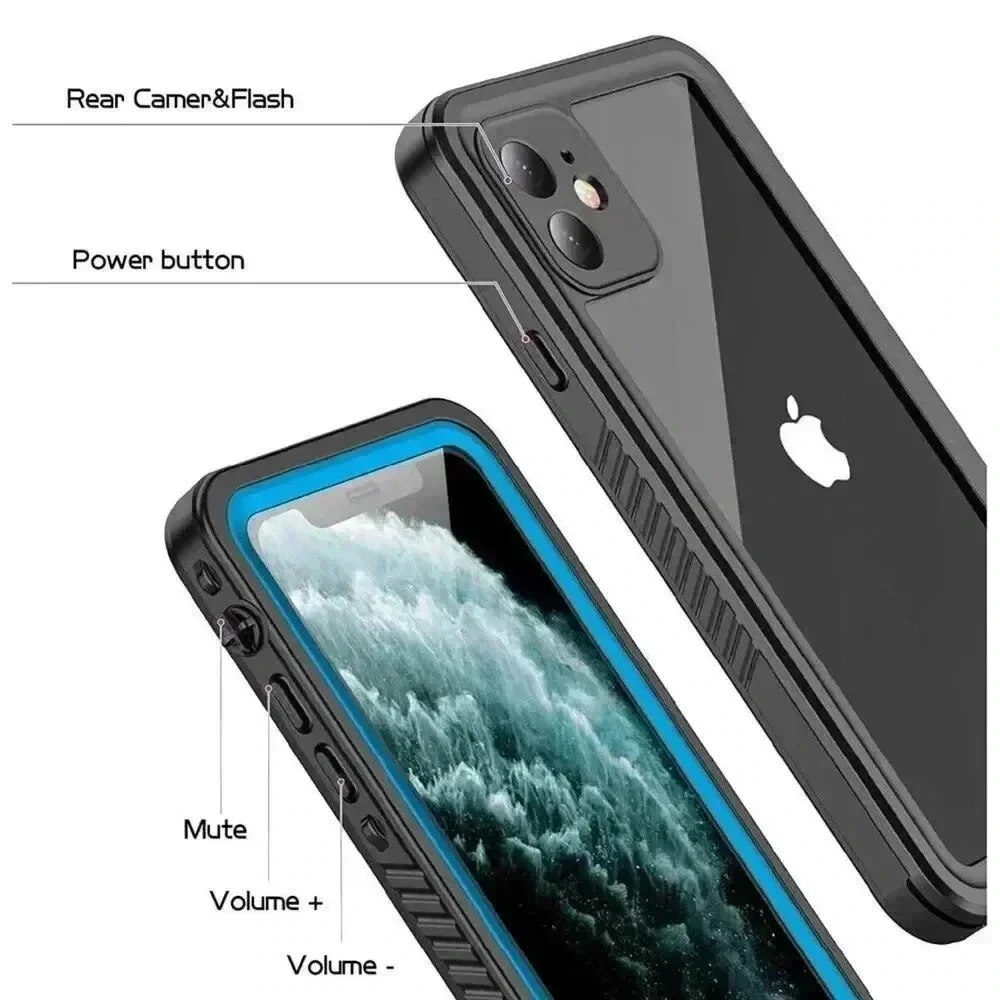 Waterproof Case For iPhone 11‎ 6.1” Built-in Screen Protector Full-Body Rugged